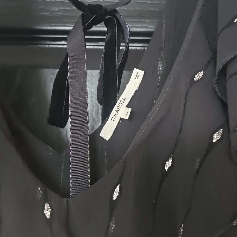 Revolve Tularosa Jeannie Mini Dress In Black And Silver Size Medium - Picture 3 of 13